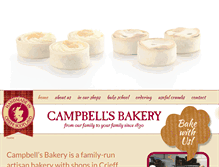 Tablet Screenshot of campbellsbakery.com